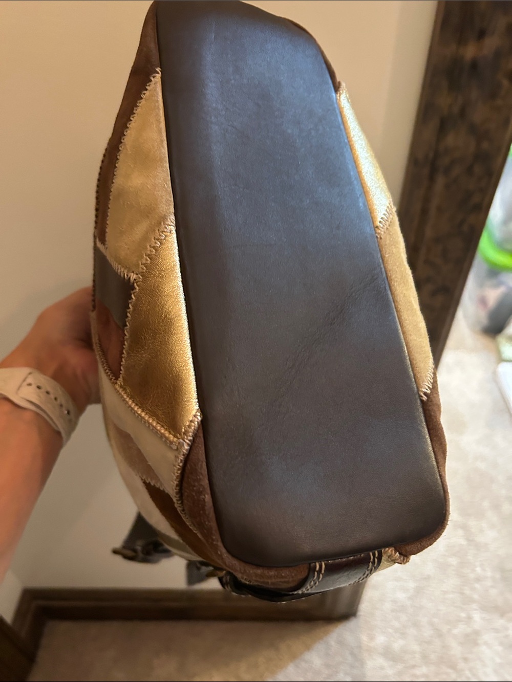 Coach Patchwork Hobo Bag - Brown, Gold & Cream - Picture 9 of 13